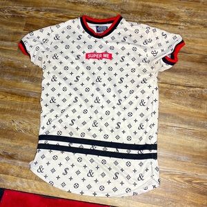 Shirt new fresh black and red and white